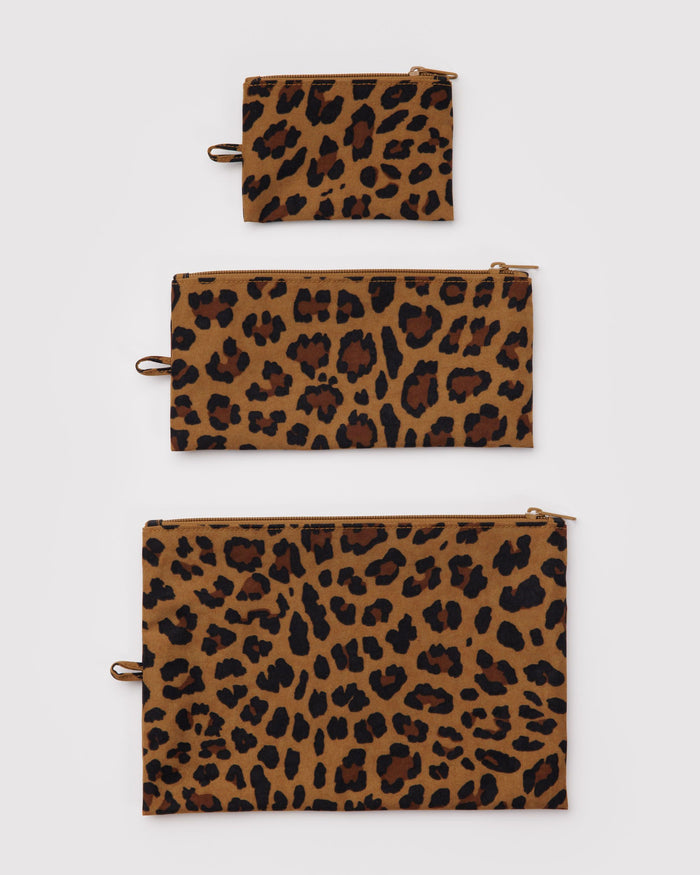 BAGGU Pouches Flat Pouch Set - Leopard