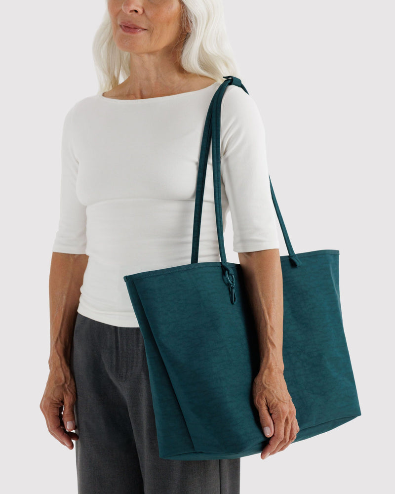 BAGGU  Large Nylon Reversible Tote - Deep Sea Mix