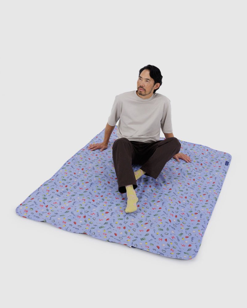 BAGGU  Puffy Picnic Blanket - Sea Charms