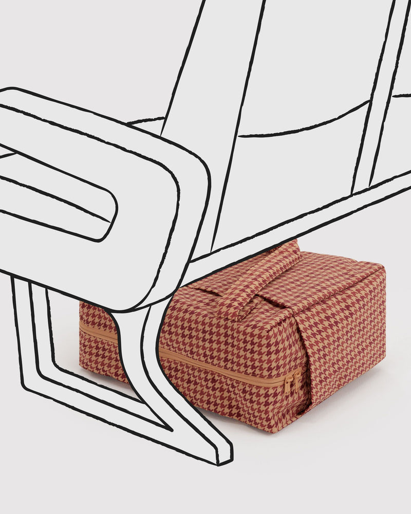 BAGGU  Small Cloud Carry-On - Tan Houndstooth