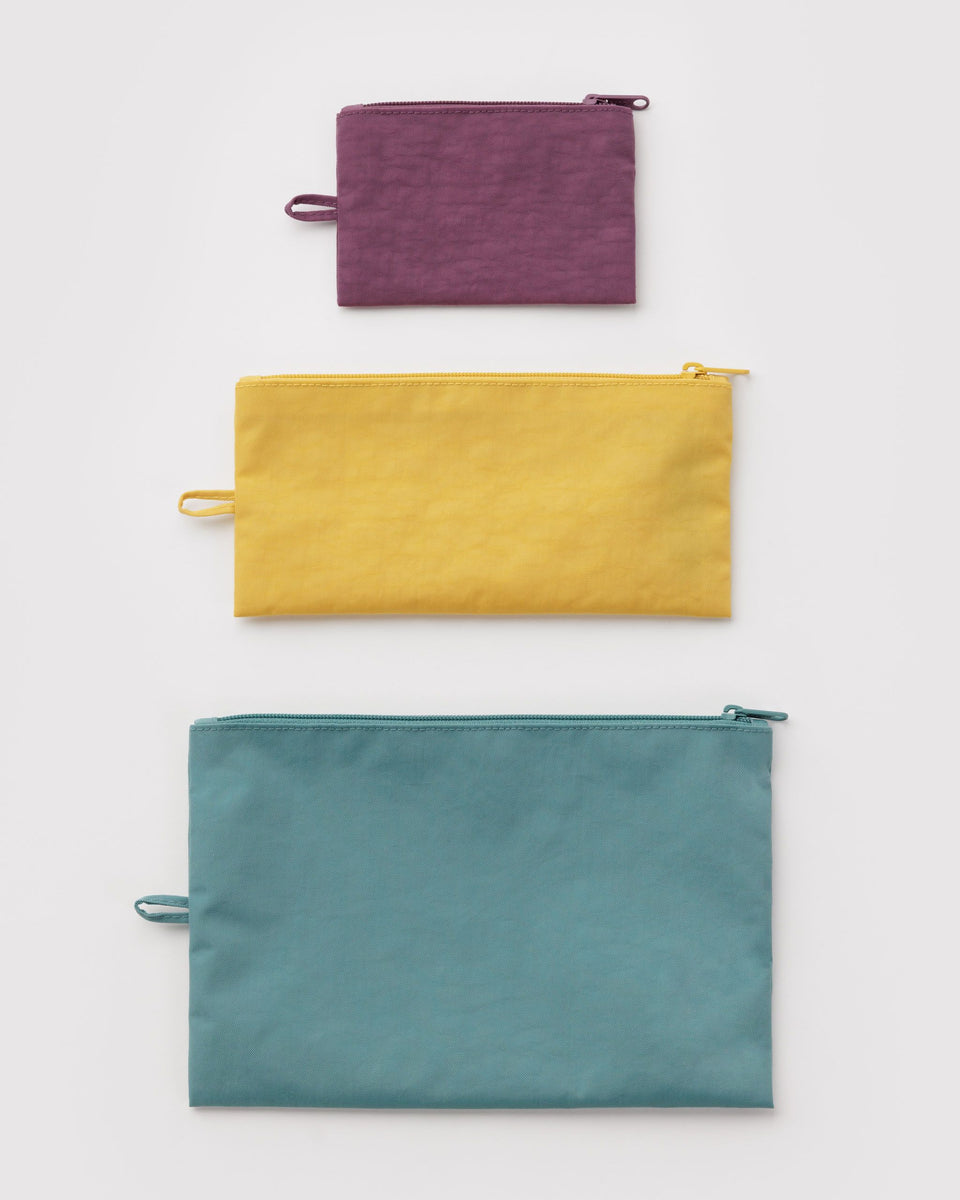 BAGGU ALL PRODUCTS (EXCEPT GIFT CARDS) Flat Pouch Set - Jewel Mix