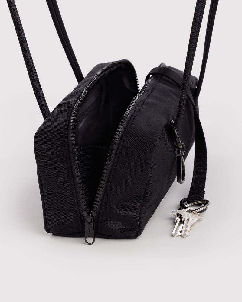 BAGGU  Small Nylon Bowler Bag - Black
