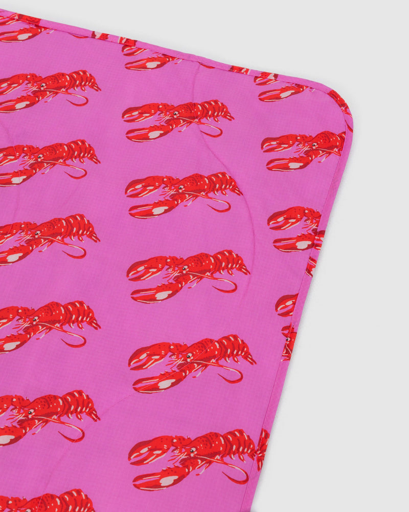 BAGGU  Puffy Picnic Blanket - Pink Lobster
