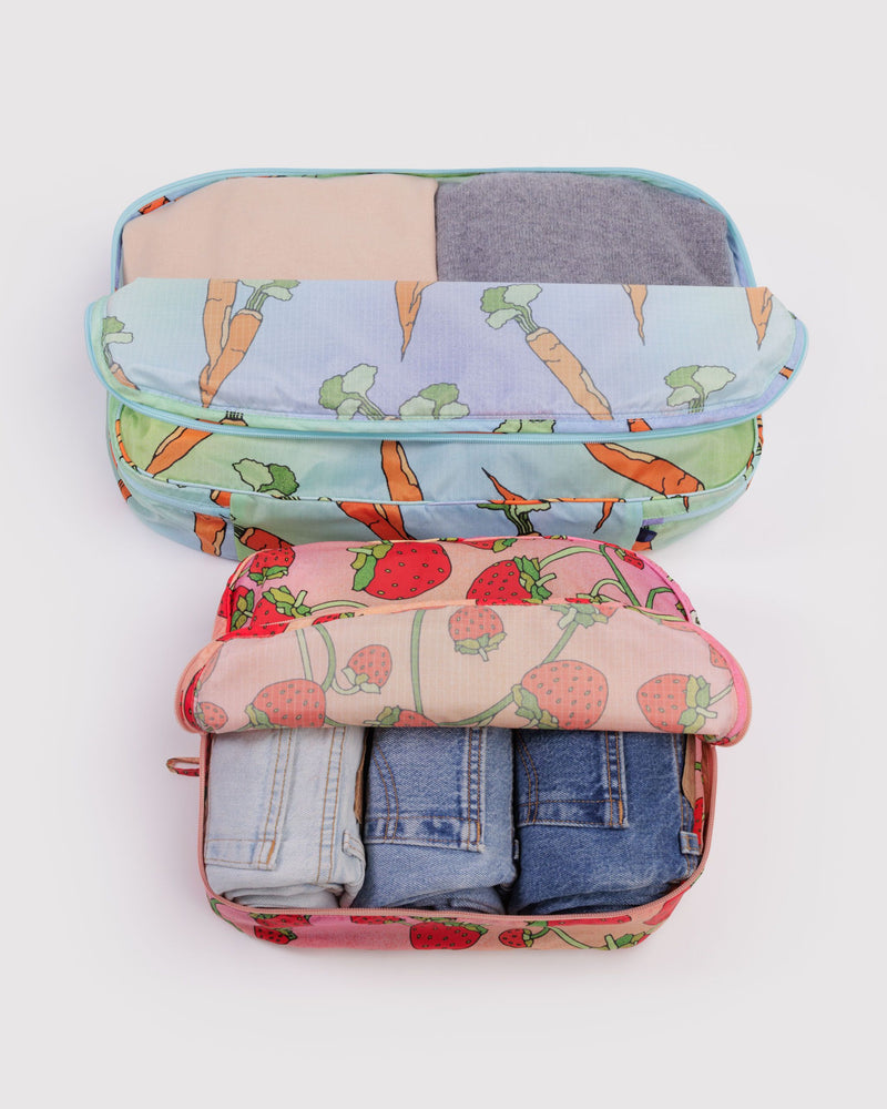 BAGGU  Large Packing Cube Set - Carrots & Berries