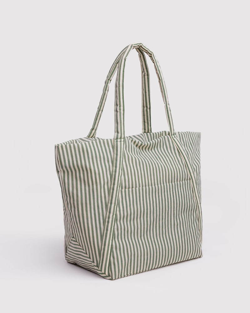 BAGGU  Cloud Bag - Sage Stripe