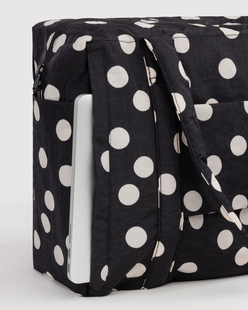 BAGGU  Cloud Carry-on - Black and Cream Polka Dot