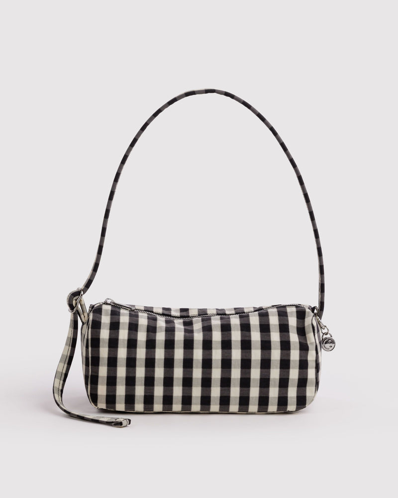 BAGGU  Nylon Loaf Bag - Black and Cream Gingham