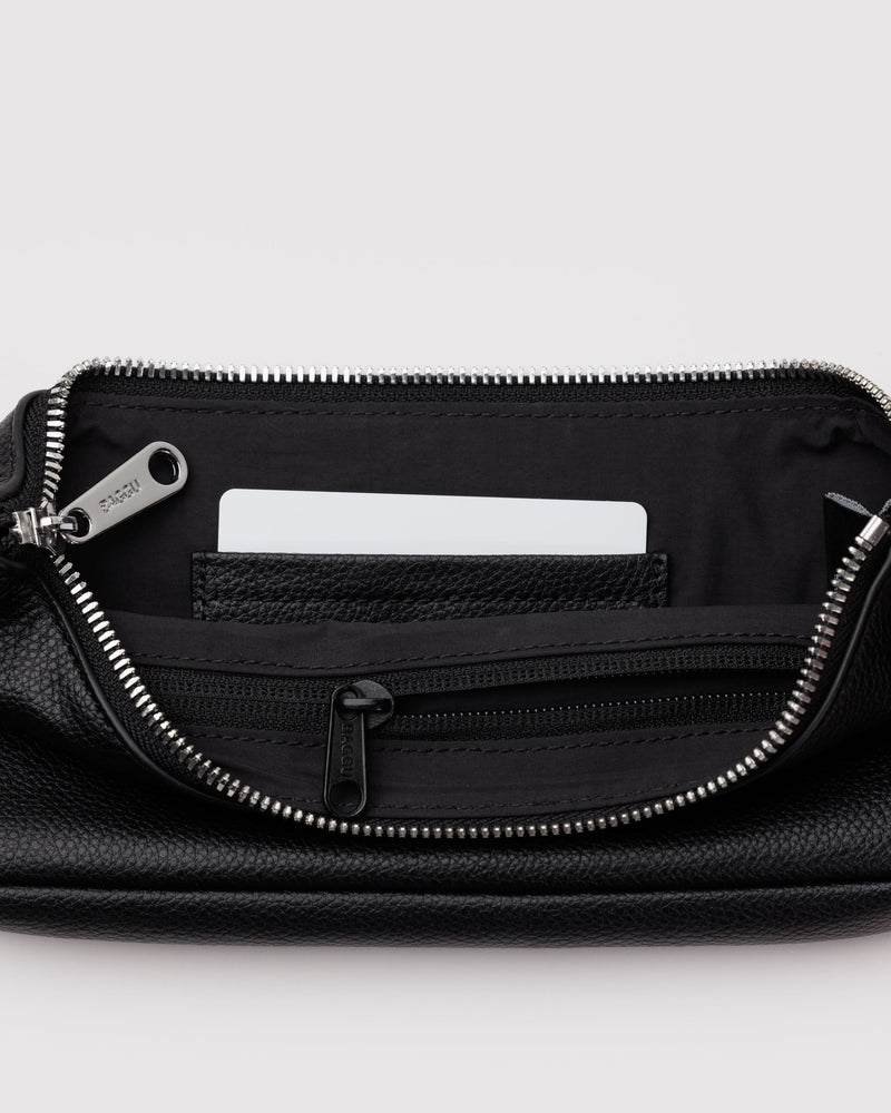 BAGGU  Recycled Leather Pochette - Black