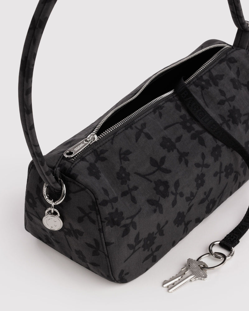 BAGGU  Nylon Loaf Bag - Charcoal Ditsy Floral