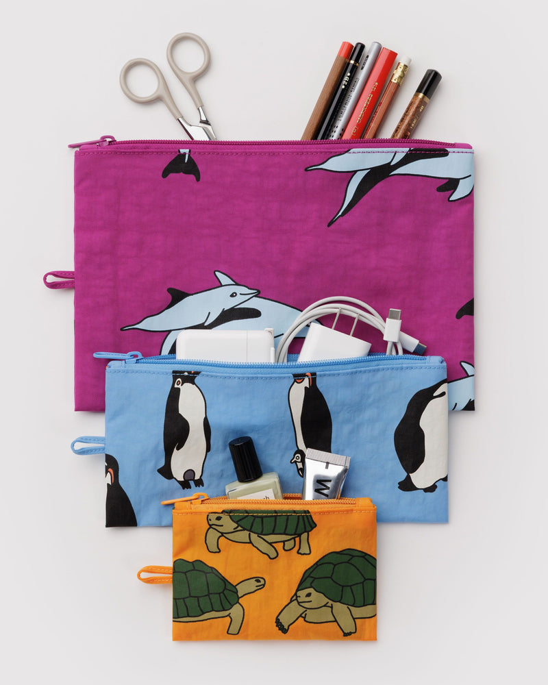 BAGGU  Flat Pouch Set - Vacation Animals
