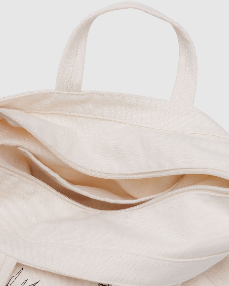 BAGGU.com  Horizontal Zip Duck Bag - Embroidered Shells