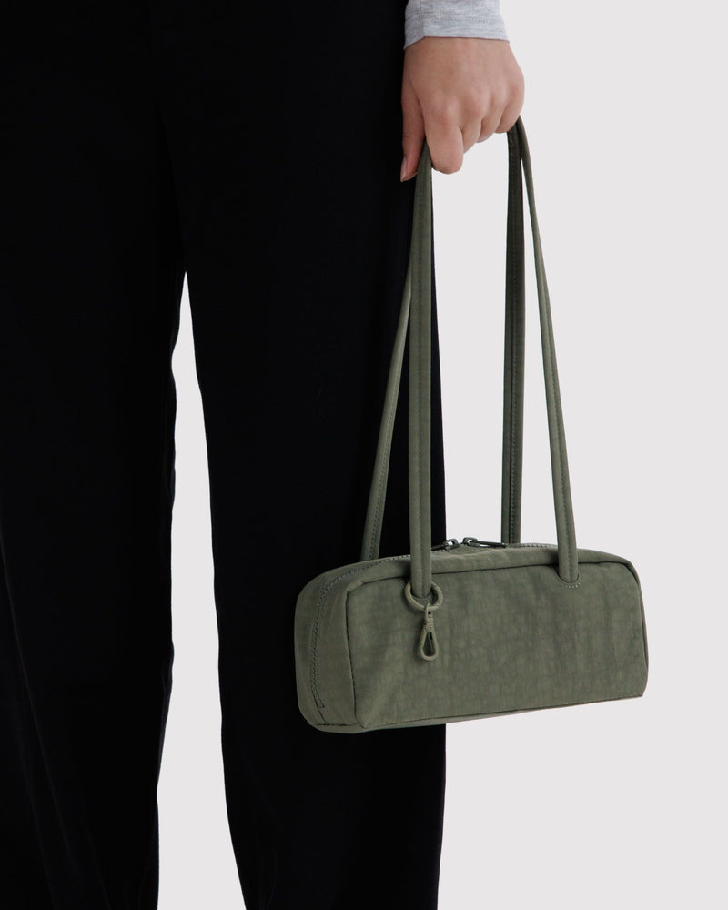 BAGGU  Small Nylon Bowler Bag - Caper