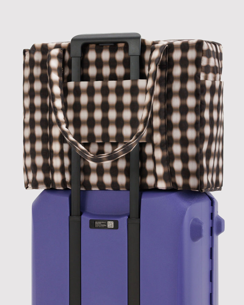 BAGGU  Cloud Carry-on - Blurred Gingham Brown