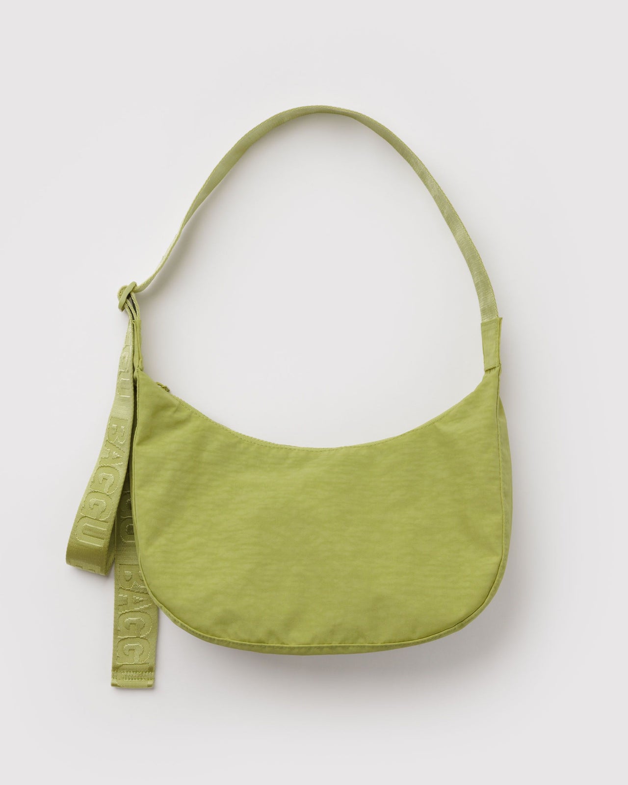 Medium Nylon Crescent Bag - Chartreuse