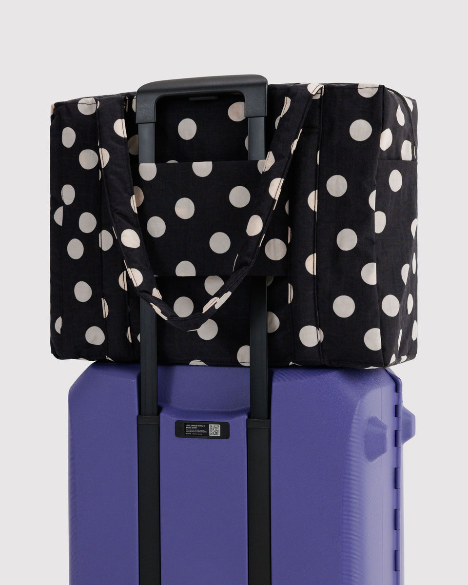BAGGU  Cloud Carry-on - Black and Cream Polka Dot