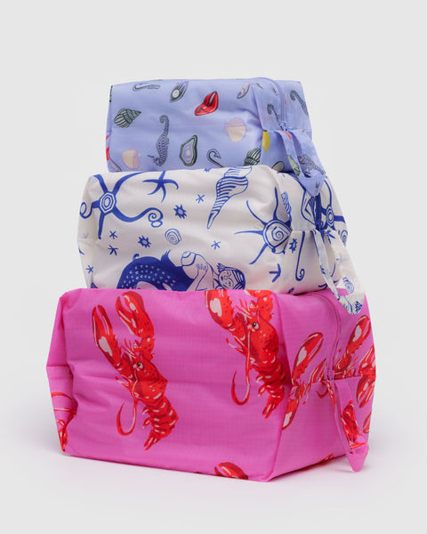 BAGGU.com Travel 3D Zip Set - Sea Creatures