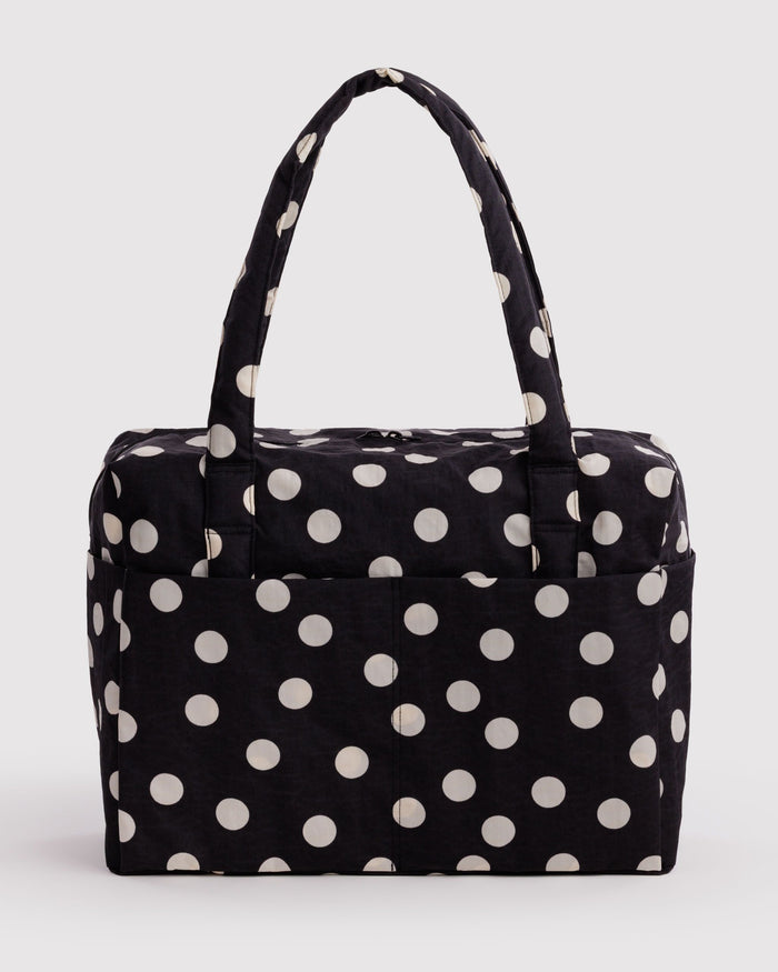 BAGGU Cloud Bags Cloud Carry-on - Black and Cream Polka Dot