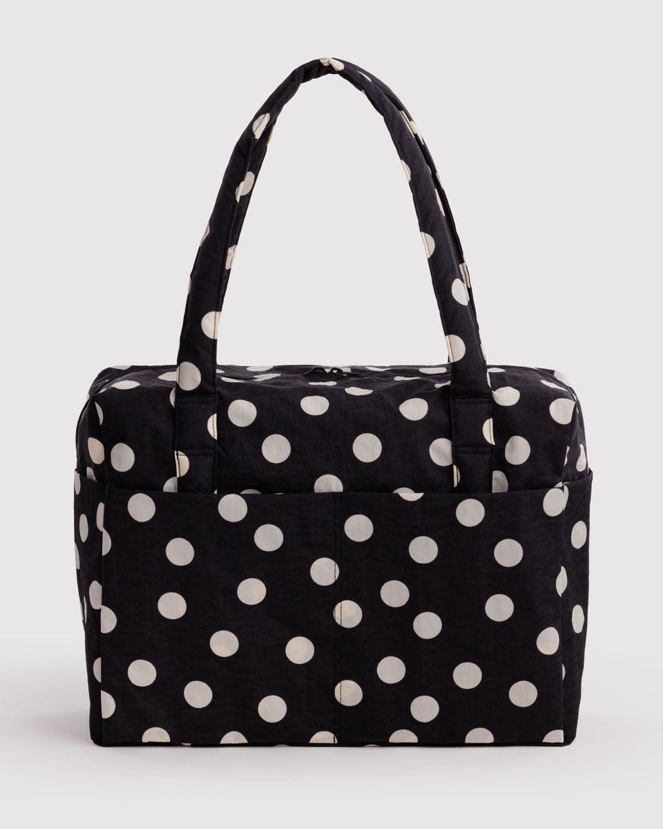 BAGGU  Cloud Carry-on - Black and Cream Polka Dot