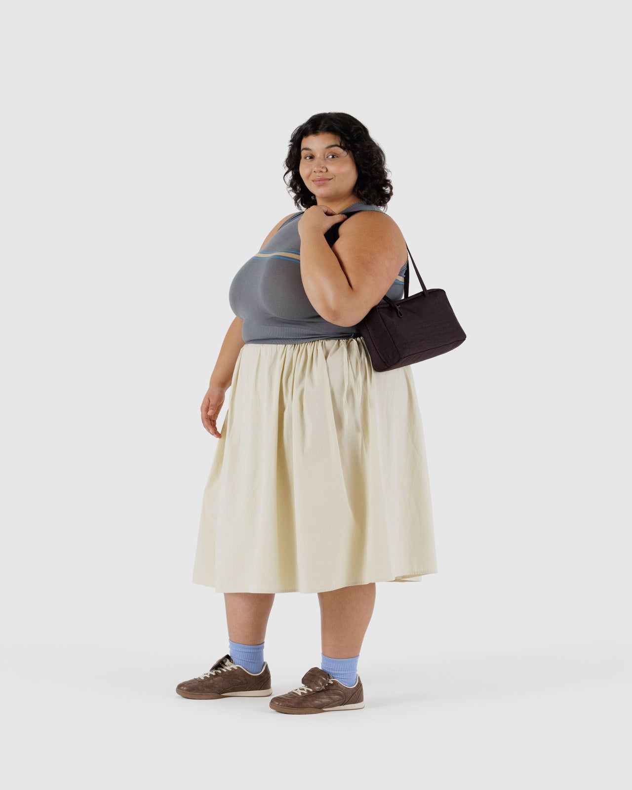 Nylon Bowler Bag - Chocolate Plum