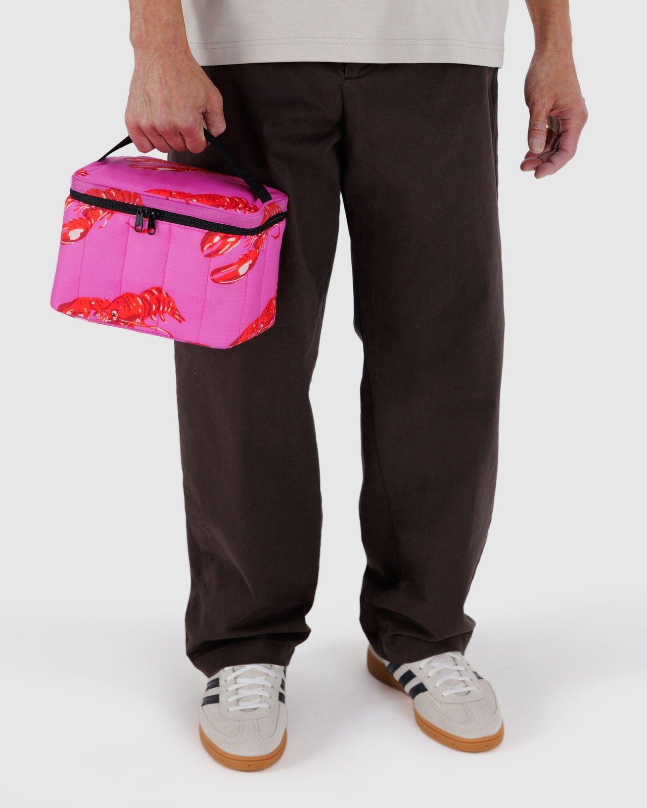 Puffy Lunch Bag - Pink Lobster