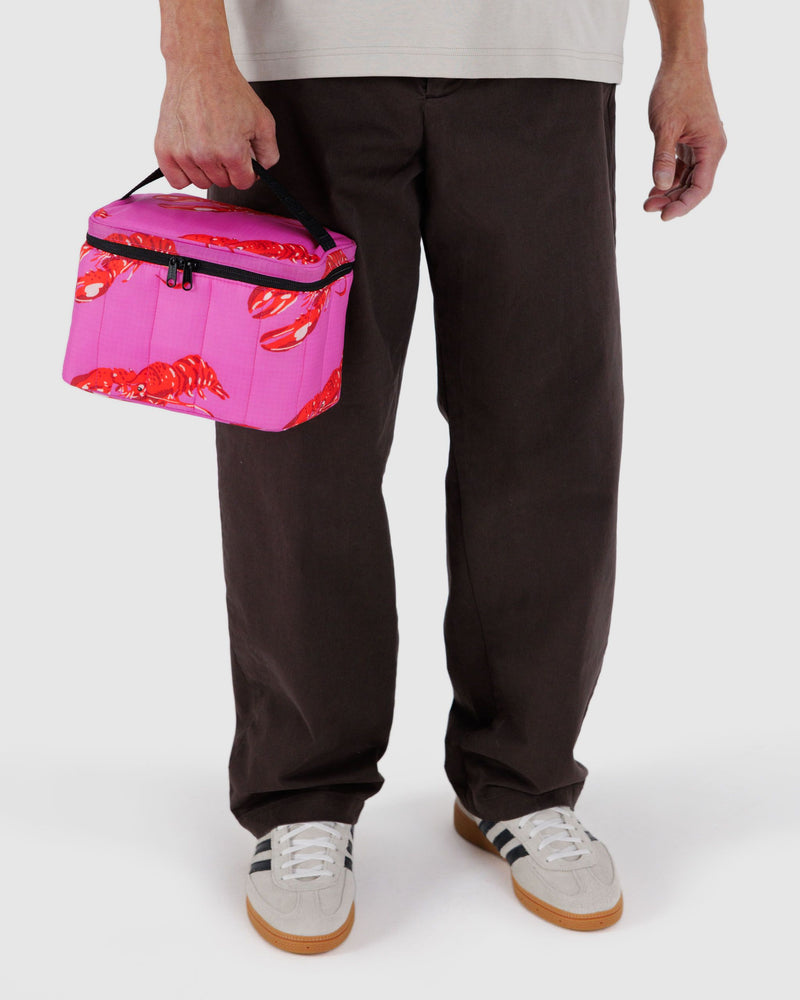 BAGGU ALL PRODUCTS Puffy Lunch Bag - Pink Lobster