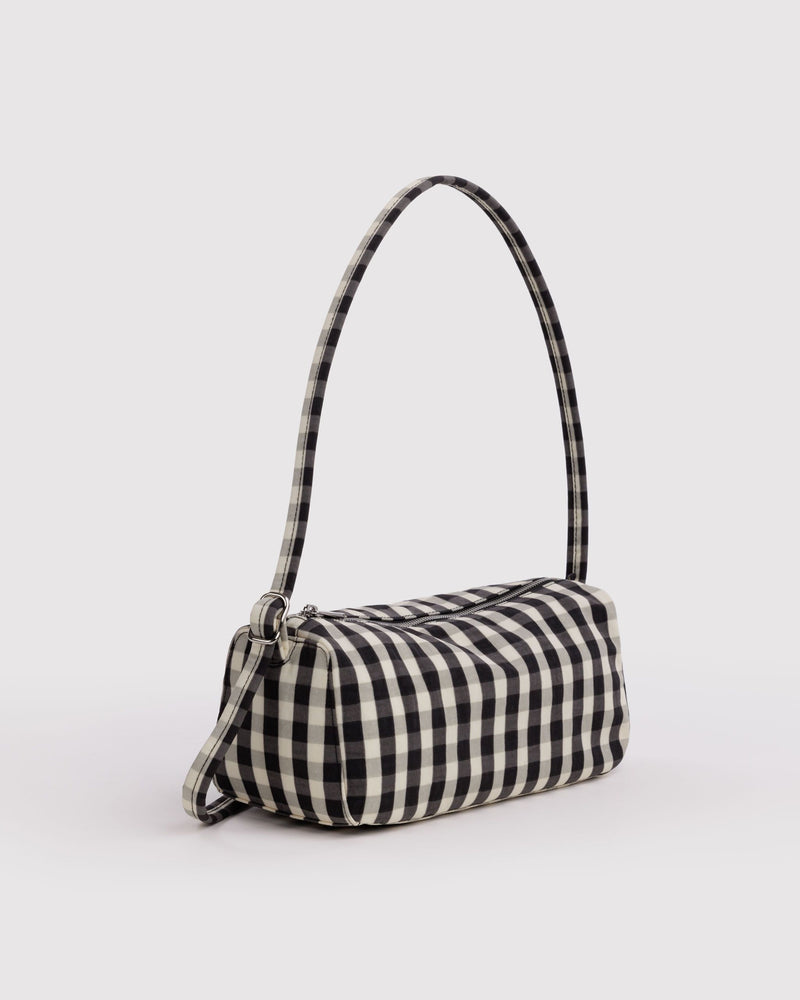 BAGGU  Nylon Loaf Bag - Black and Cream Gingham