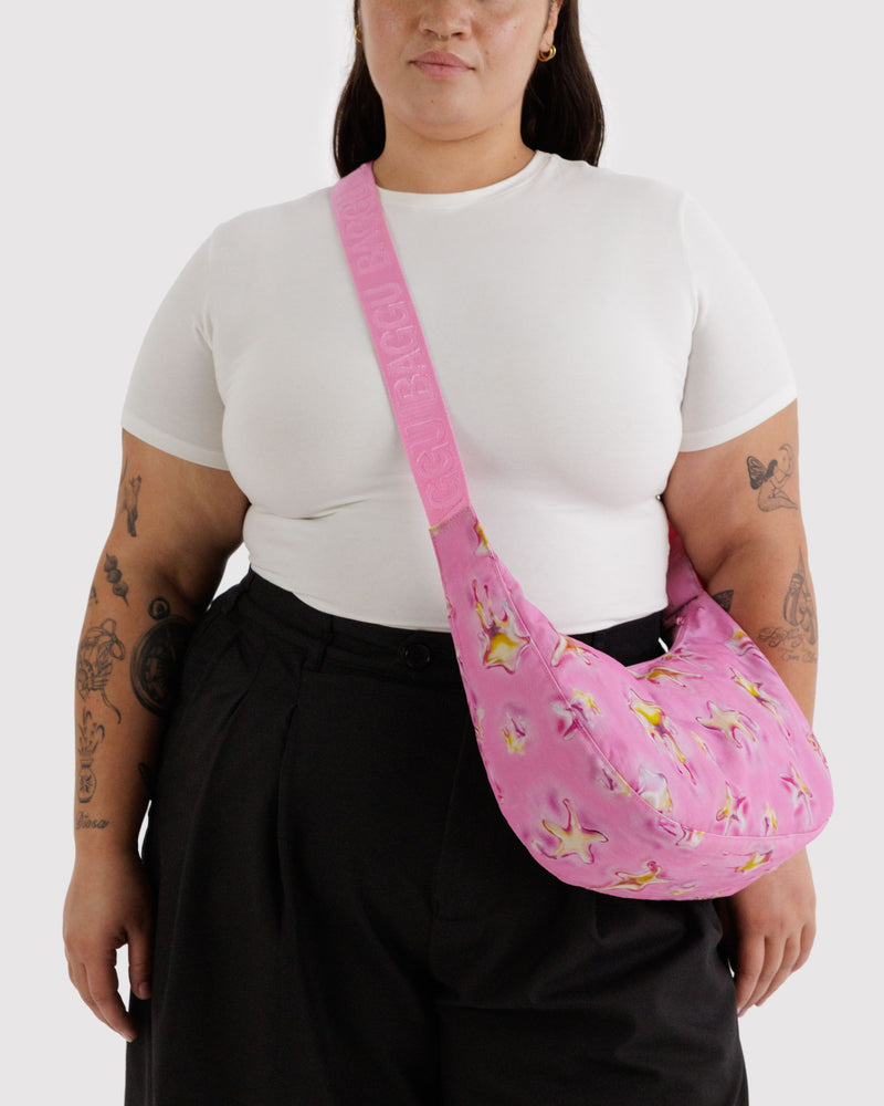 BAGGU  Medium Nylon Crescent Bag - Dancing Star