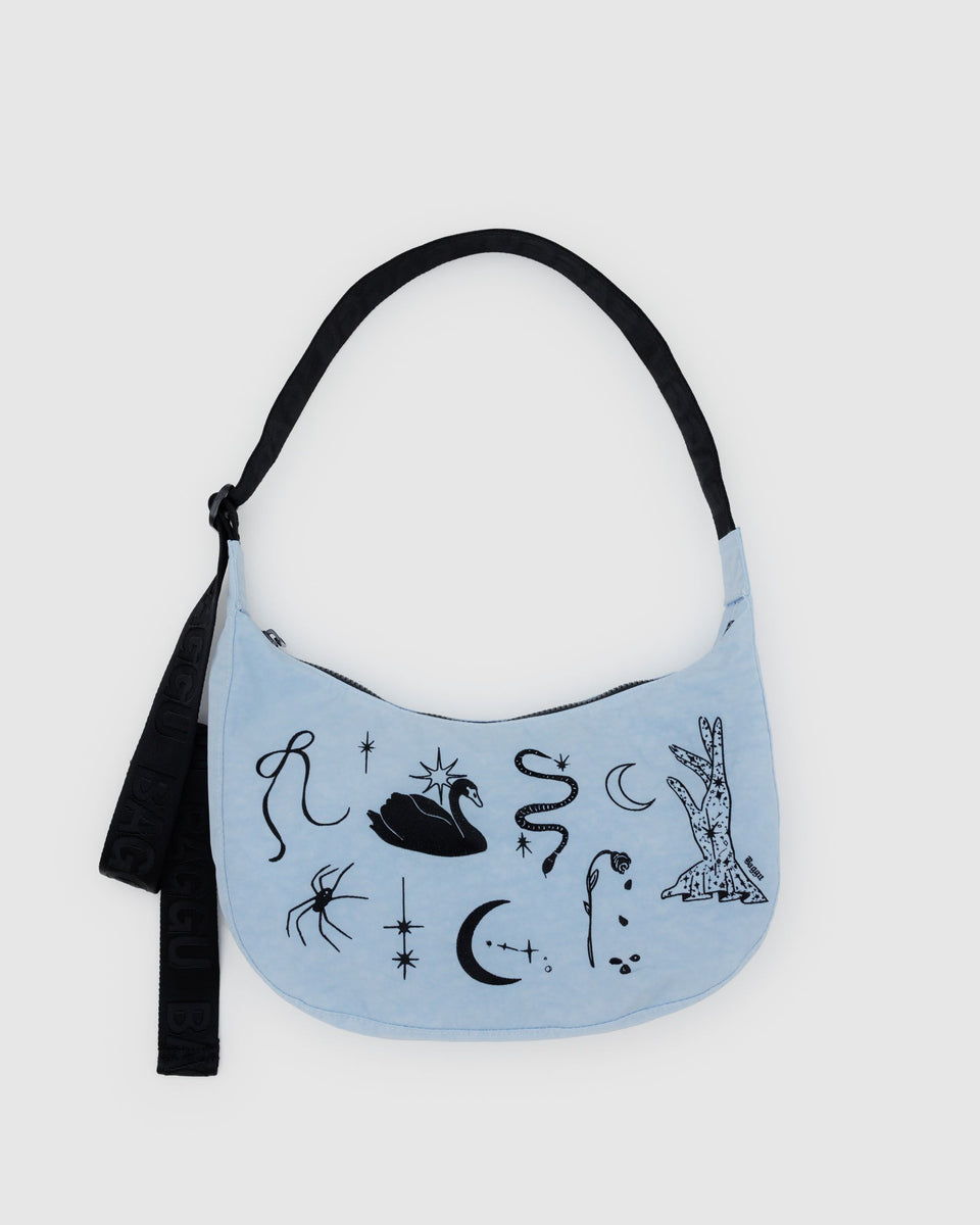 BAGGU ALL PRODUCTS Medium Nylon Crescent Bag - Embroidered Ballet Icons
