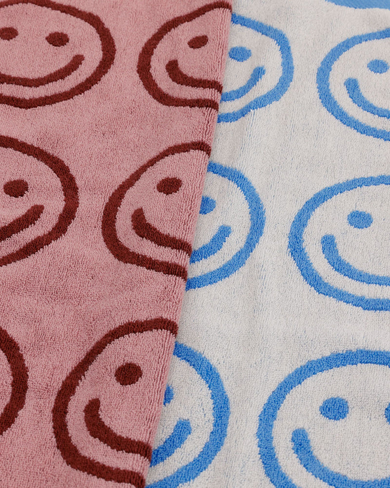 BAGGU  Hand Towel Set of 2 - Sky Blue and Blush Happy