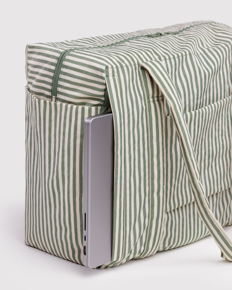 BAGGU  Small Cloud Carry-On - Sage Stripe