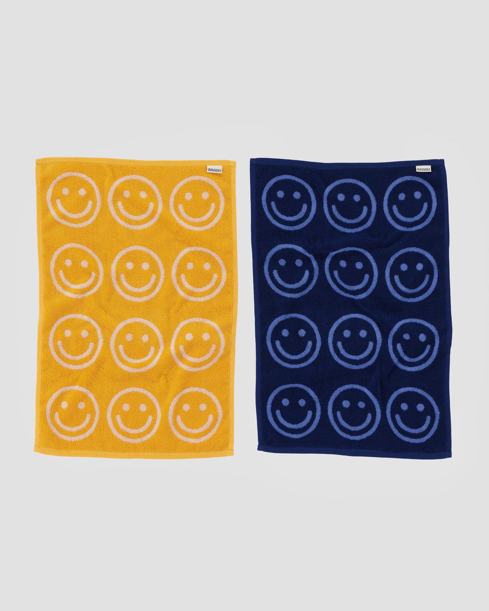 BAGGU Products Hand Towel Set of 2 - Happy Blue Marigold