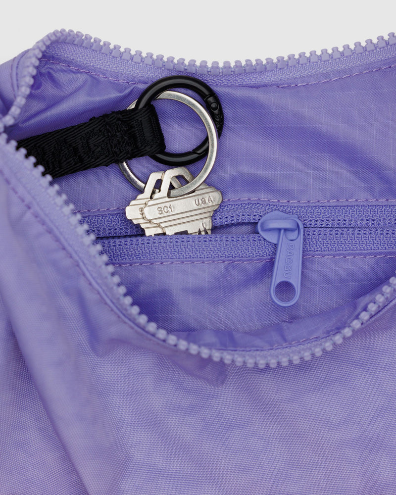 BAGGU.com New Arrivals Small Nylon Crescent Bag - Wisteria
