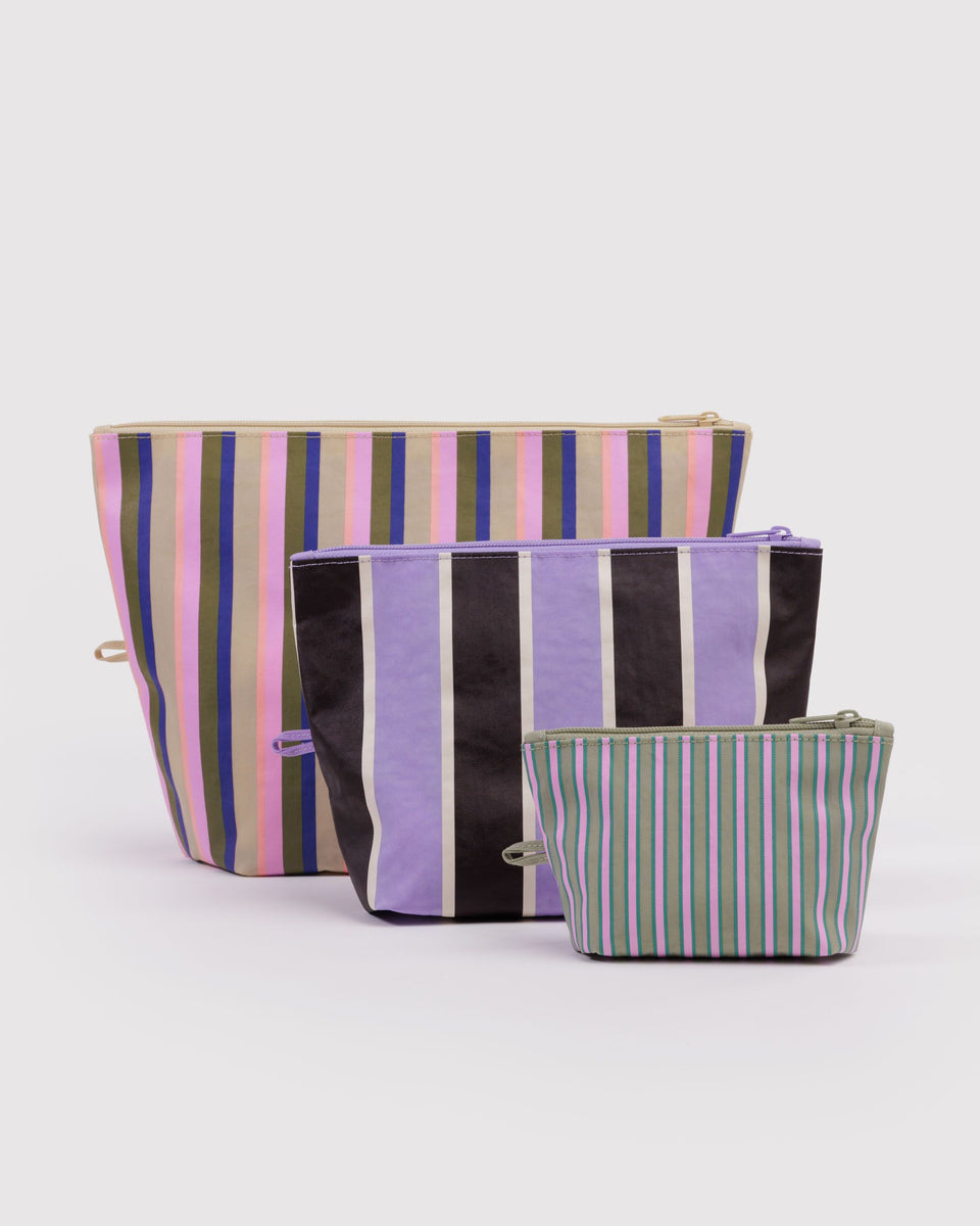 BAGGU Products Go Pouch Set - Candy Shop Stripes