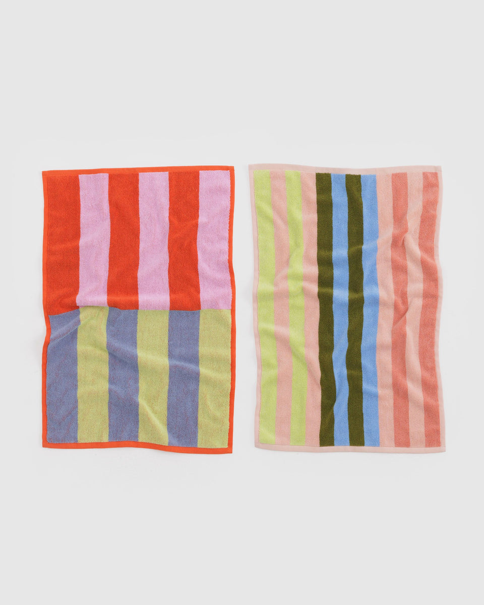 BAGGU Products Hand Towel Set of 2 - Pool Stripe Mix