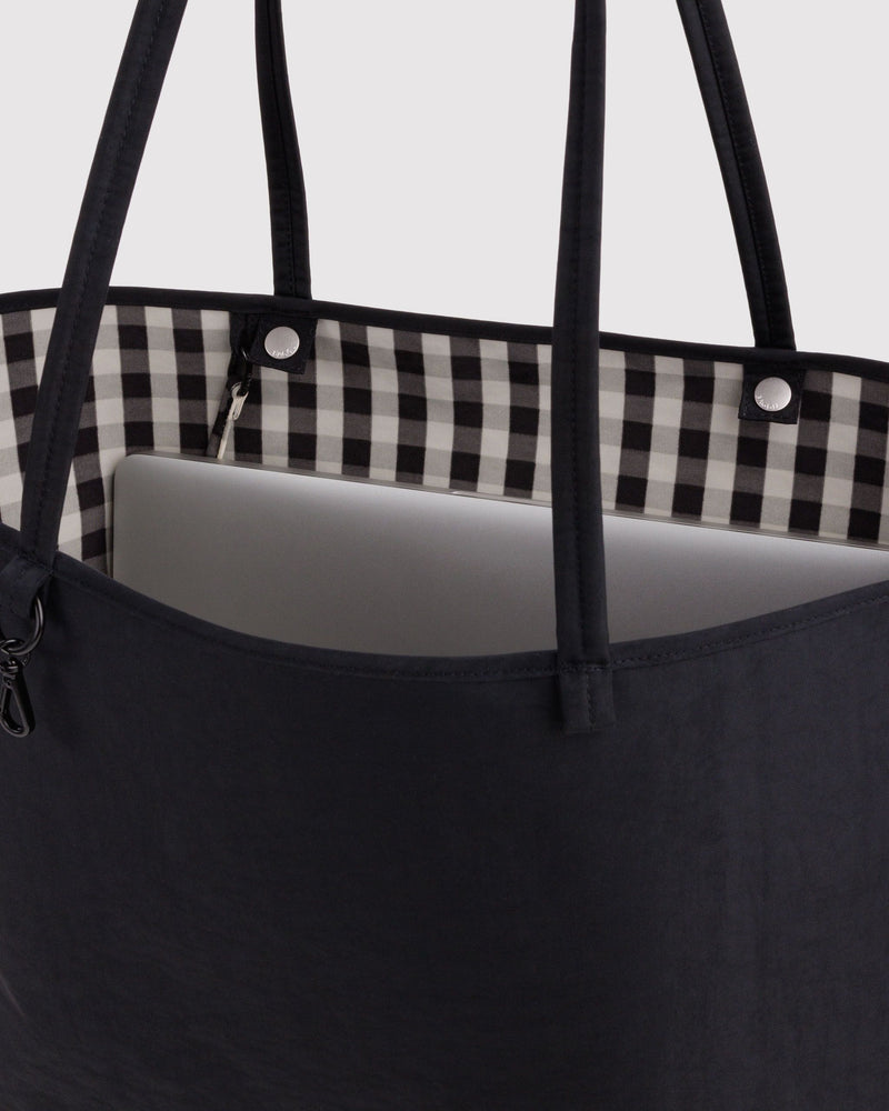BAGGU  Large Nylon Reversible Tote - Black Mix