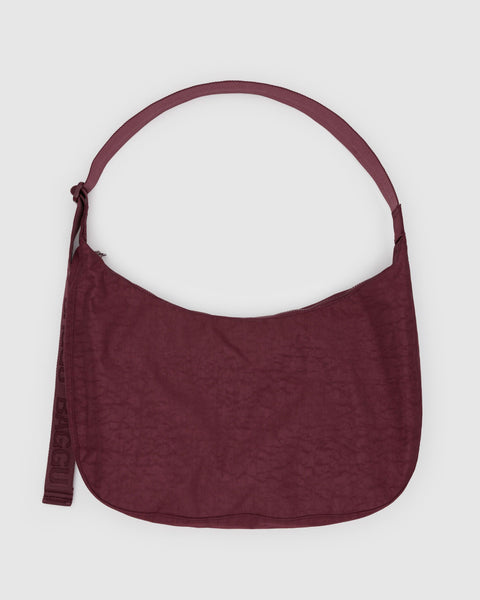 BAGGU.com Crossbody Bags Large Nylon Crescent Bag - Mahogany