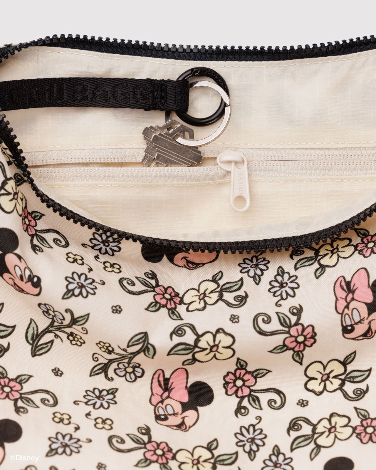 Medium Nylon Crescent Bag - Storybook Floral