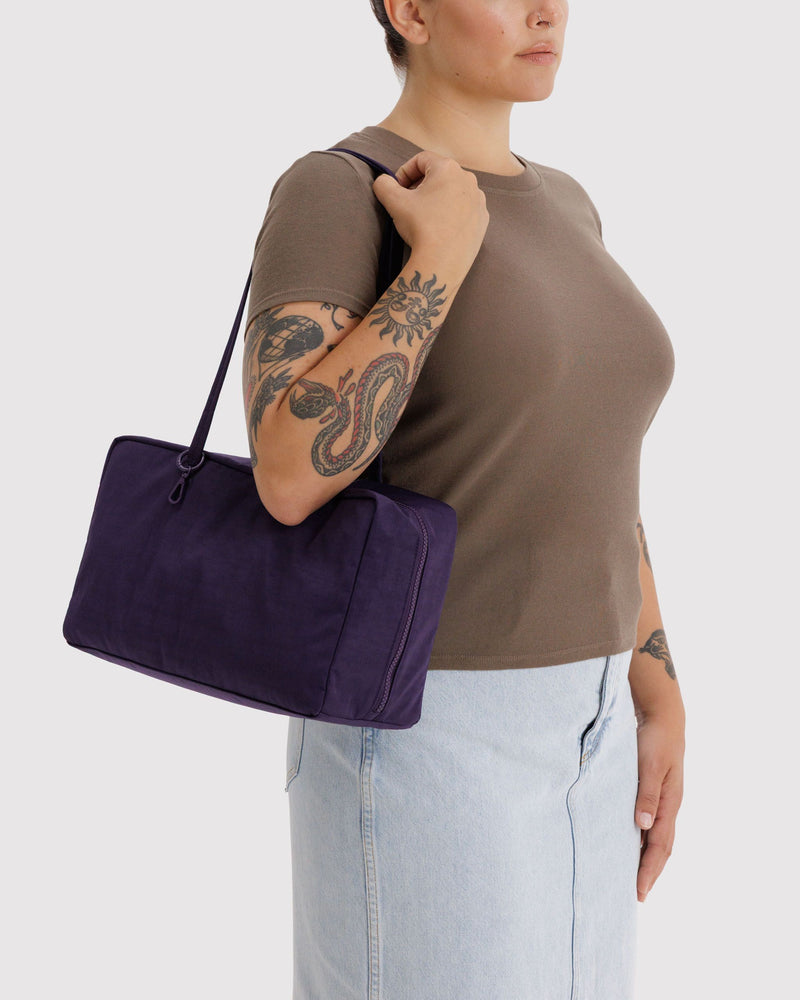 BAGGU  Medium Nylon Bowler Bag - Fig