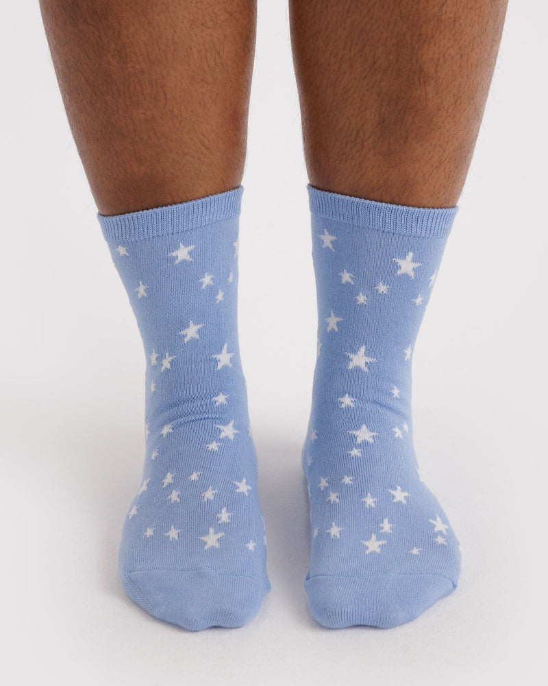 BAGGU New Arrivals Crew Sock - Blue Star