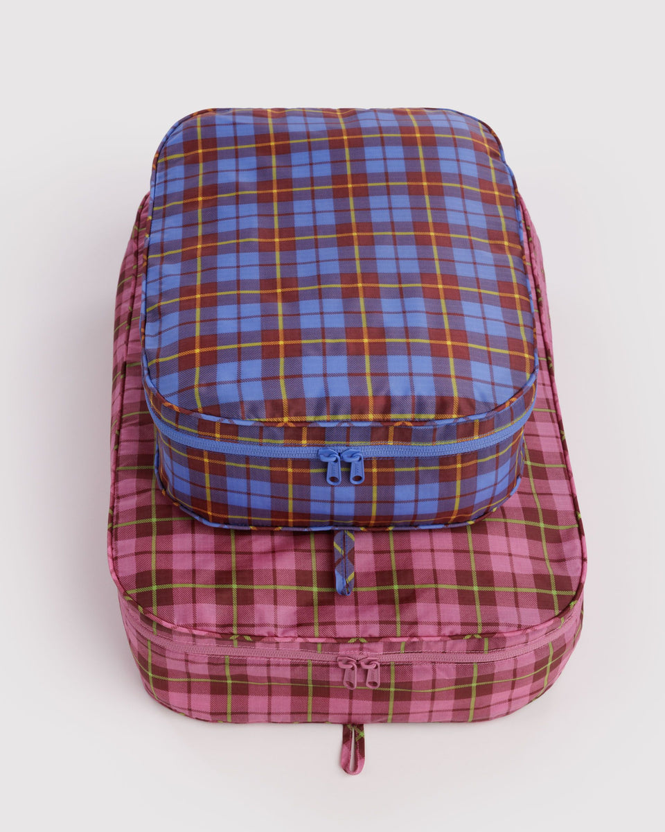 BAGGU New Arrivals Large Packing Cube Set - Check Mix