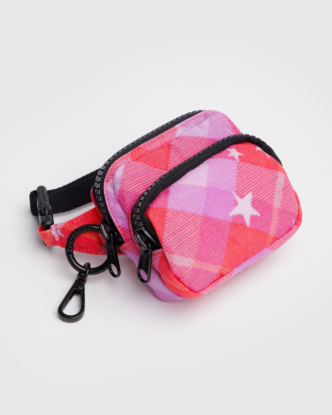 Fanny Pack Charm - Pink Star Plaid