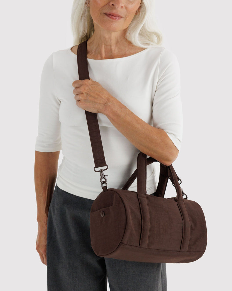 BAGGU  Nylon Duffle Bag - Coffee