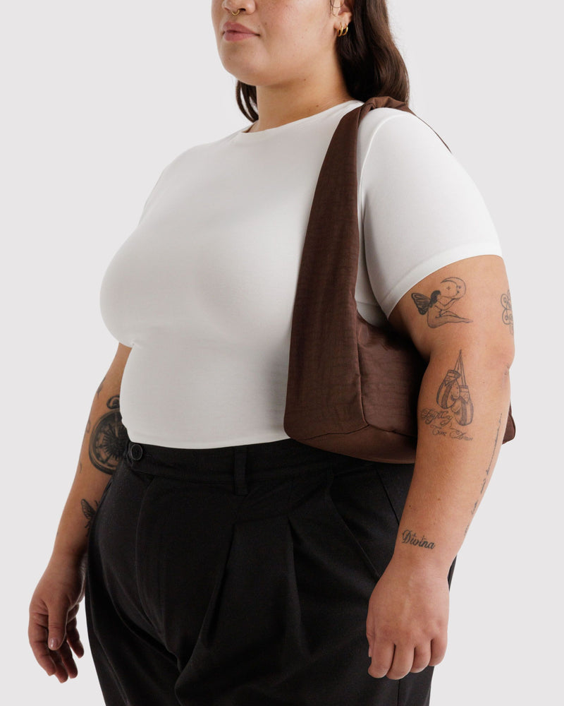 BAGGU  Small Nylon Meringue Bag - Coffee