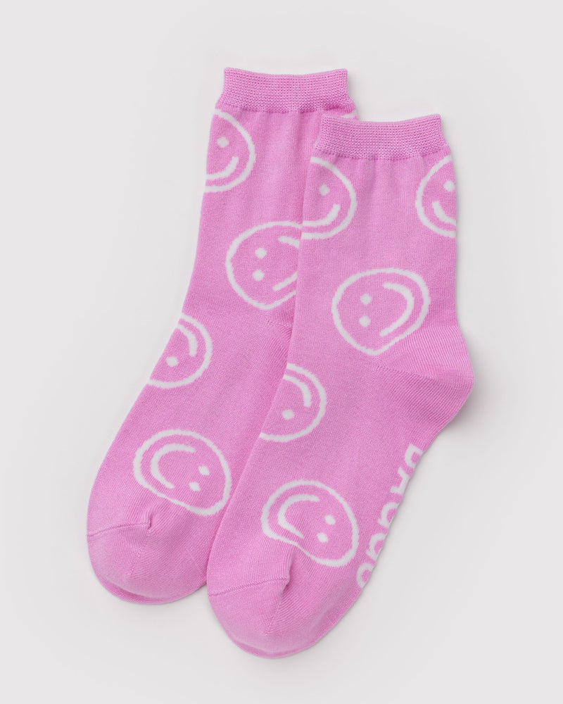 BAGGU  Crew Sock - Pink Happy