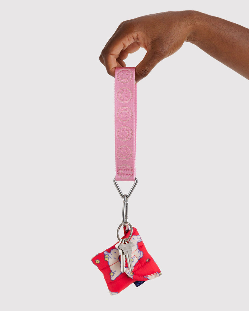 BAGGU  Logo Keychain - Pink Happy