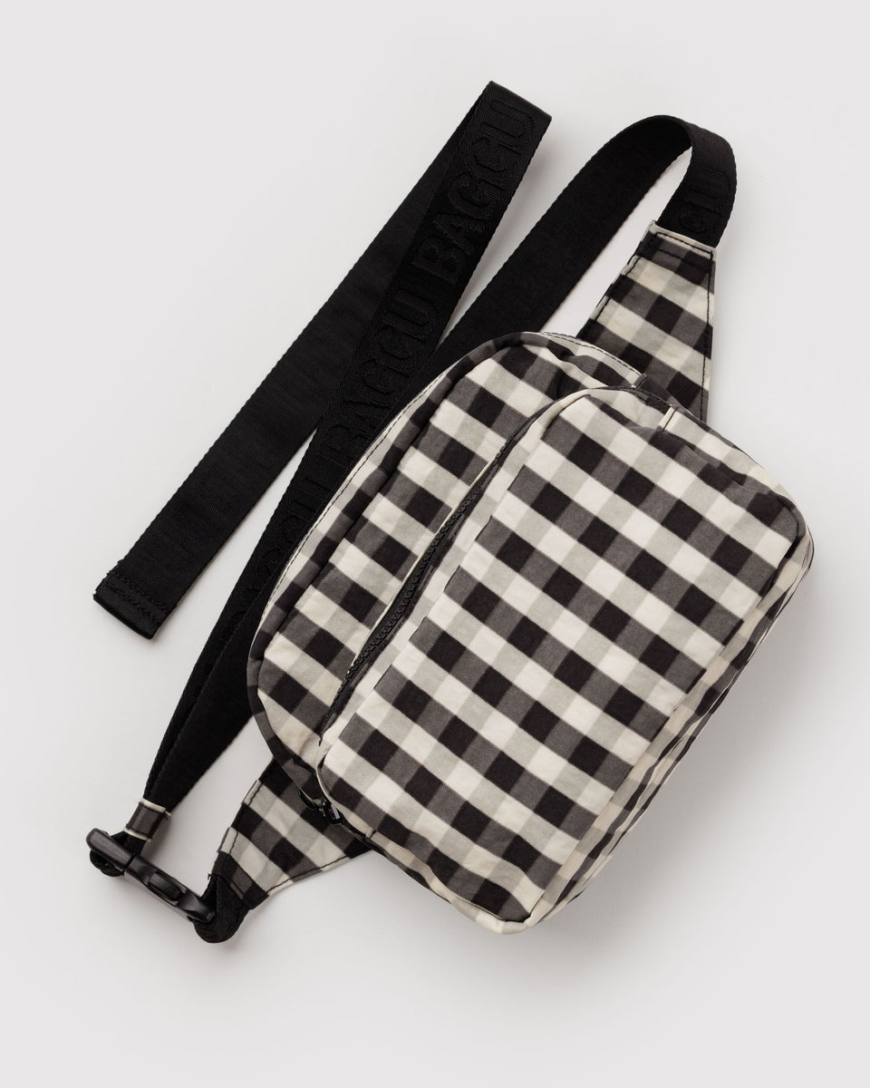 BAGGU Baggu For Parents Fanny Pack - Black and Cream Gingham