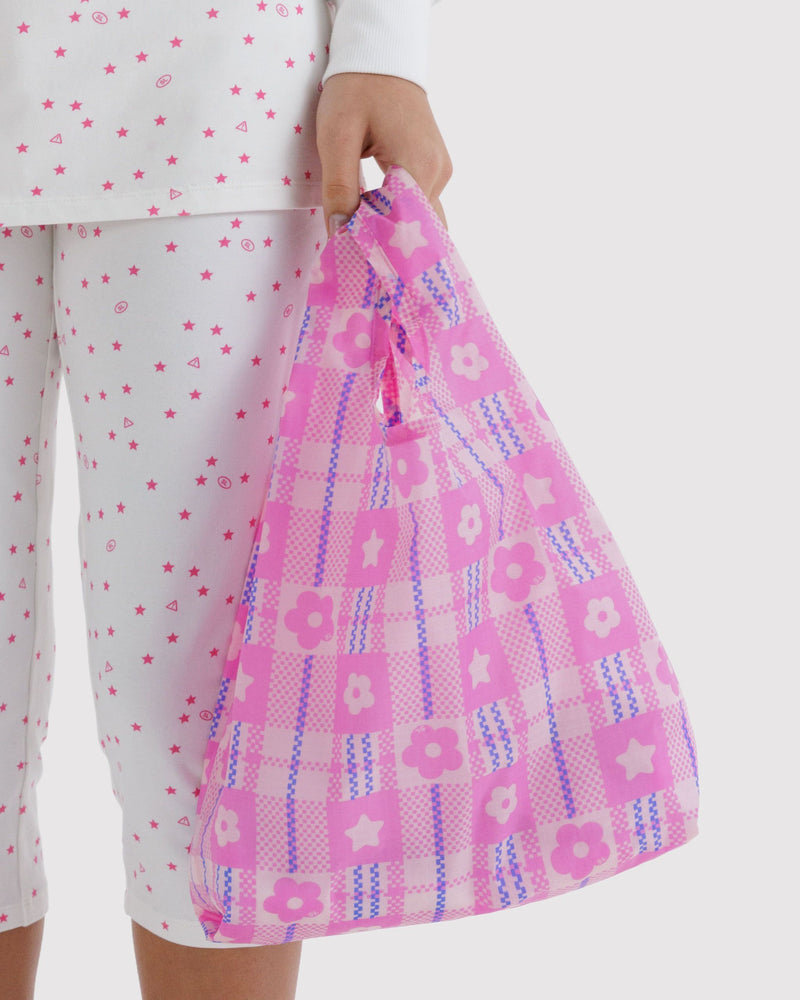 BAGGU  Baby Bow Baggu - Market Plaid Pink