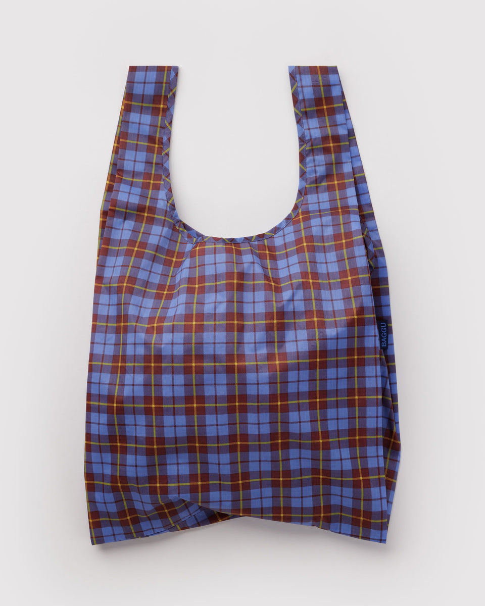 BAGGU New Arrivals Standard Baggu - Blue Tartan