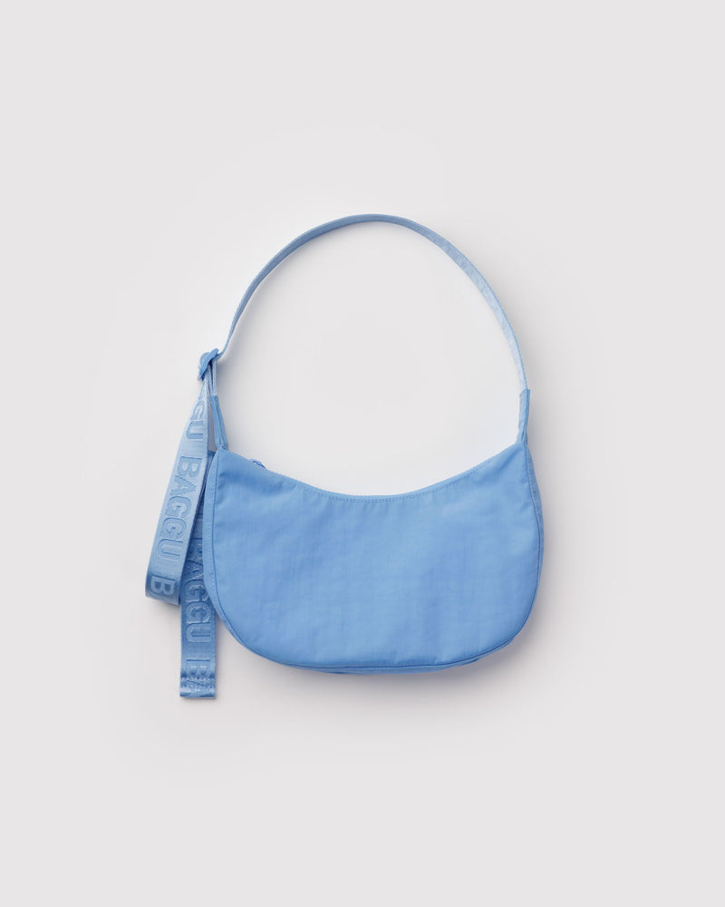 BAGGU  Small Nylon Crescent Bag - Piscine