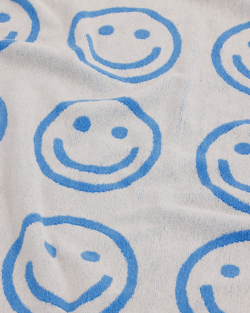BAGGU  Bath Towel - Sky Blue Happy